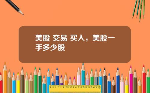 美股 交易 买入，美股一手多少股