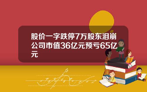股价一字跌停7万股东泪崩公司市值36亿元预亏65亿元