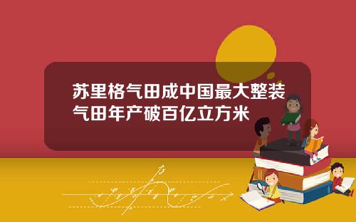 苏里格气田成中国最大整装气田年产破百亿立方米