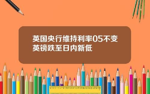 英国央行维持利率05不变英镑跌至日内新低
