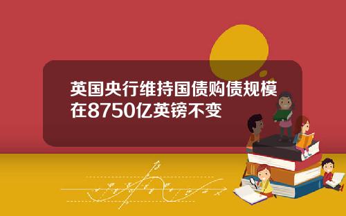 英国央行维持国债购债规模在8750亿英镑不变