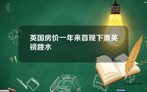 英国房价一年来首现下滑英镑跳水