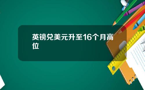 英镑兑美元升至16个月高位