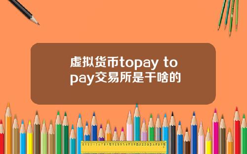 虚拟货币topay topay交易所是干啥的