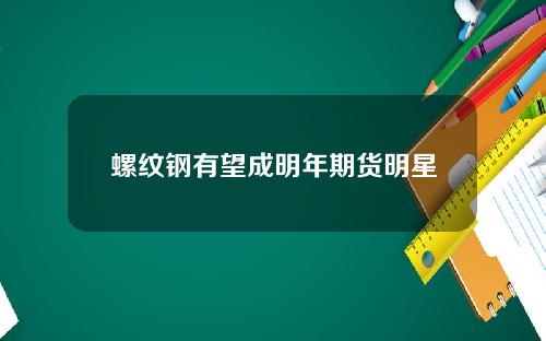 螺纹钢有望成明年期货明星