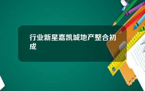 行业新星嘉凯城地产整合初成