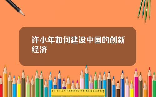 许小年如何建设中国的创新经济