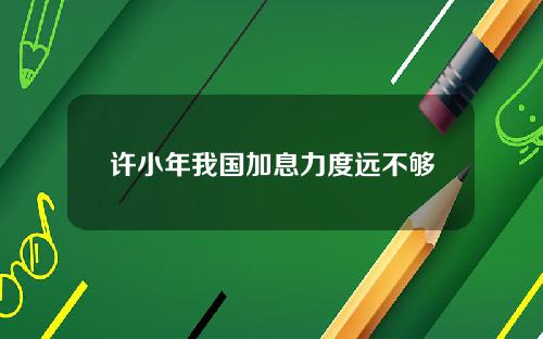 许小年我国加息力度远不够