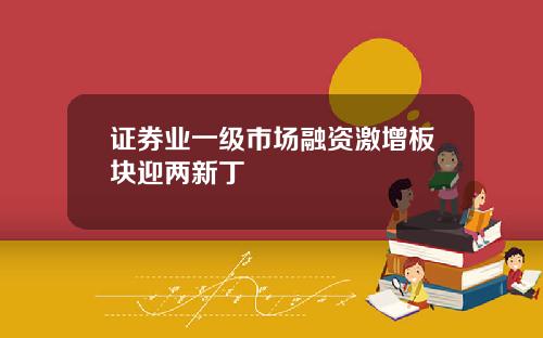 证券业一级市场融资激增板块迎两新丁