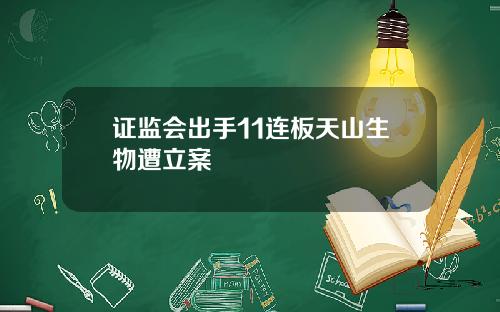 证监会出手11连板天山生物遭立案