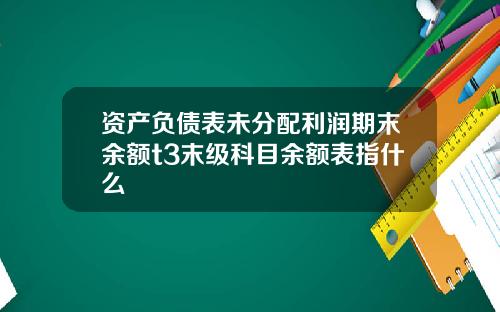 资产负债表未分配利润期末余额t3末级科目余额表指什么