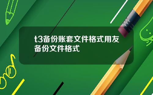 t3备份账套文件格式用友备份文件格式