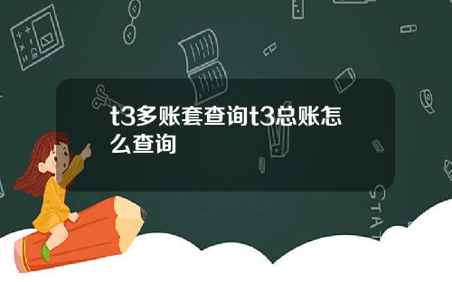 t3多账套查询t3总账怎么查询