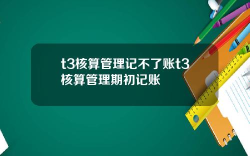 t3核算管理记不了账t3核算管理期初记账