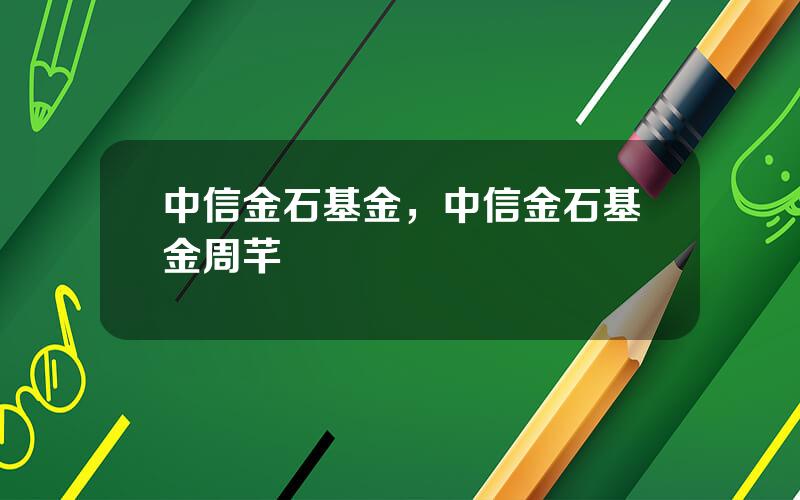 中信金石基金，中信金石基金周芊