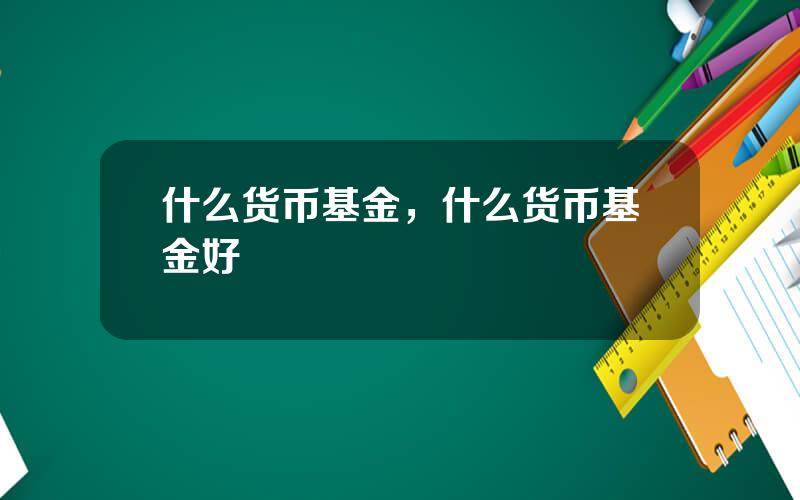 什么货币基金，什么货币基金好