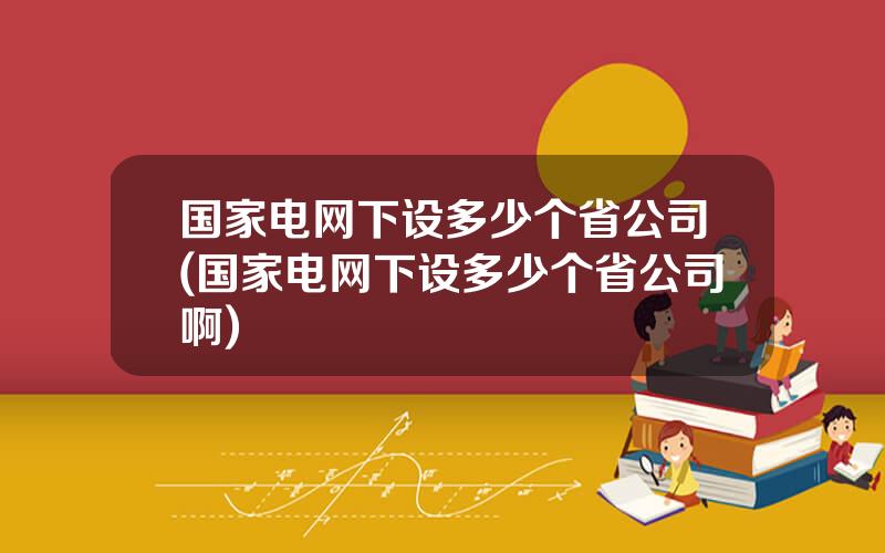 国家电网下设多少个省公司(国家电网下设多少个省公司啊)