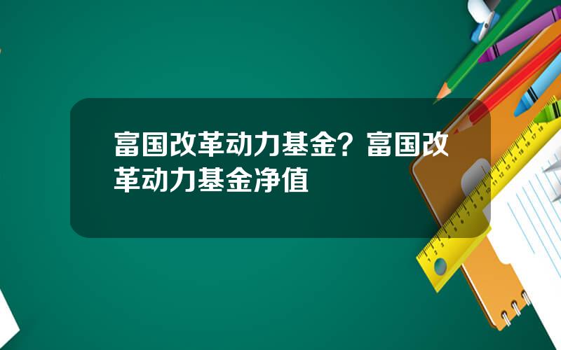 富国改革动力基金？富国改革动力基金净值