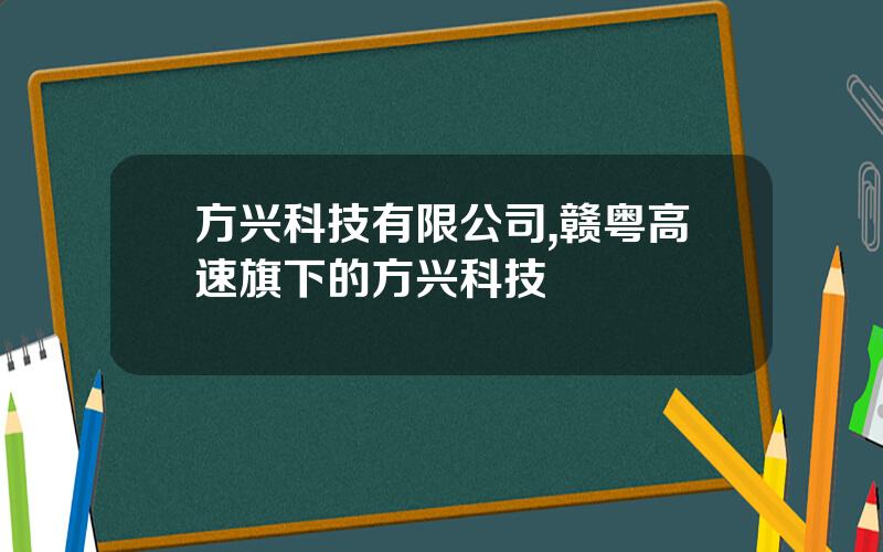 方兴科技有限公司,赣粤高速旗下的方兴科技