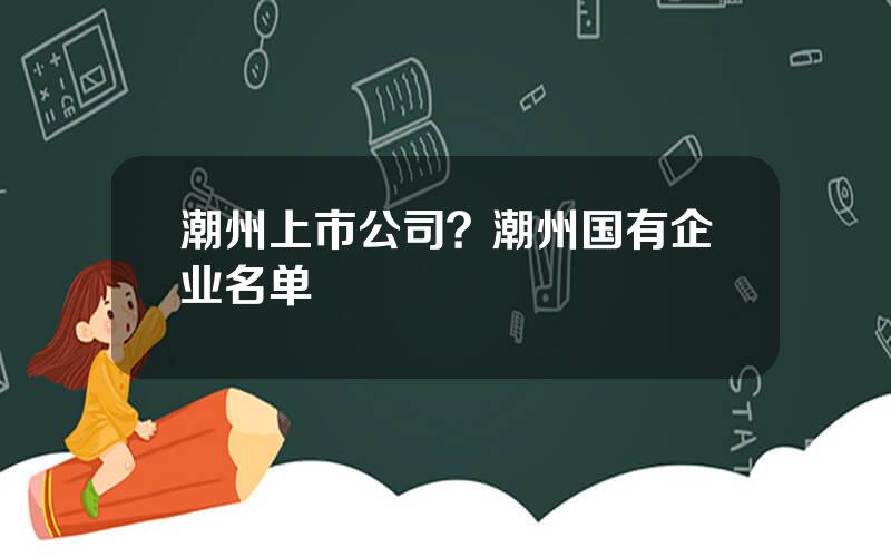 潮州上市公司？潮州国有企业名单