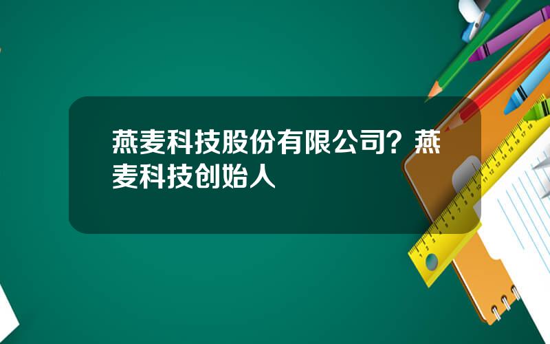 燕麦科技股份有限公司？燕麦科技创始人