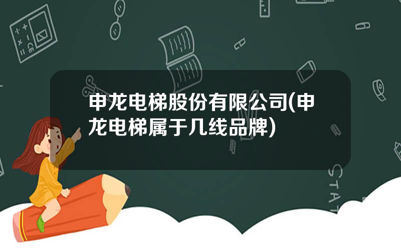申龙电梯股份有限公司(申龙电梯属于几线品牌)
