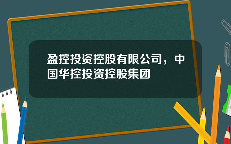 盈控投资控股有限公司，中国华控投资控股集团