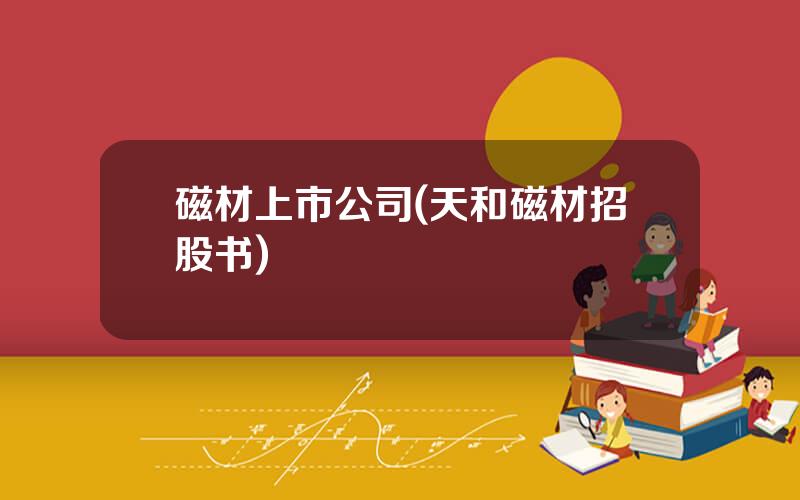 磁材上市公司(天和磁材招股书)