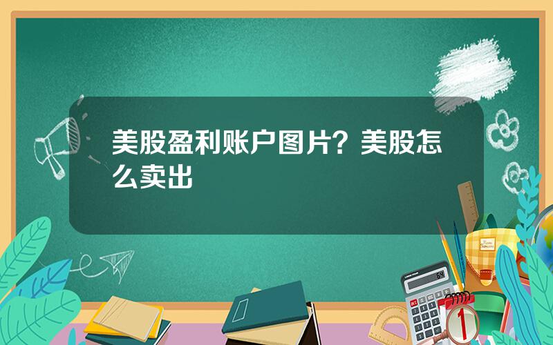 美股盈利账户图片？美股怎么卖出