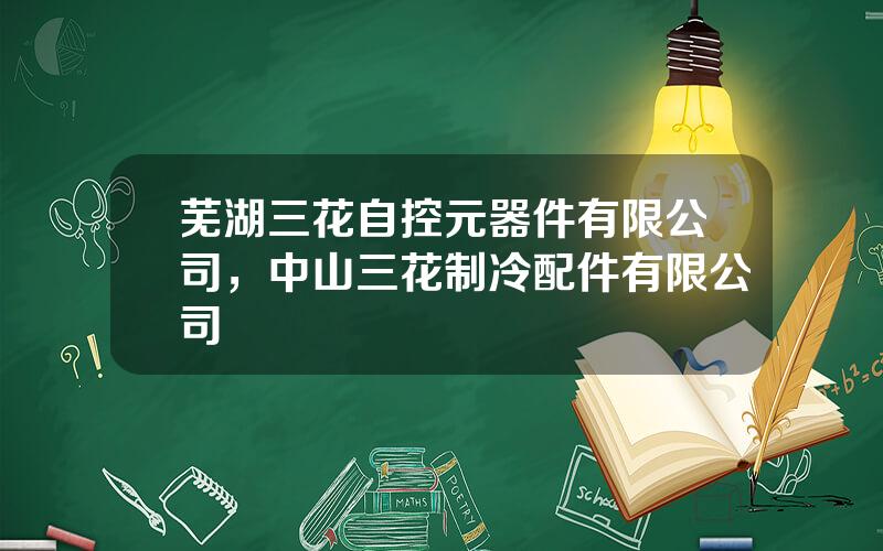 芜湖三花自控元器件有限公司，中山三花制冷配件有限公司