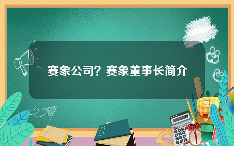 赛象公司？赛象董事长简介