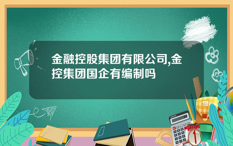 金融控股集团有限公司,金控集团国企有编制吗