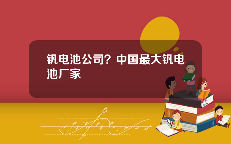 钒电池公司？中国最大钒电池厂家