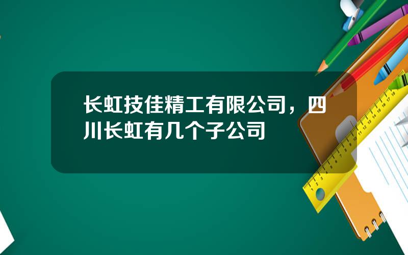长虹技佳精工有限公司，四川长虹有几个子公司
